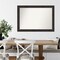 Amanti Art Non-Beveled Wood Wall Mirror, Allure Charcoal Frame